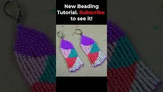Zig-Zag Fringe Earrings - Tutorial #beadingtutorials #seedbeadsearrings #fringeearrings