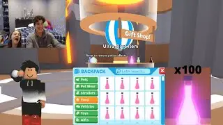 DRINKING 100 HYPERSPEED POTIONS IN ADOPT ME (Roblox)