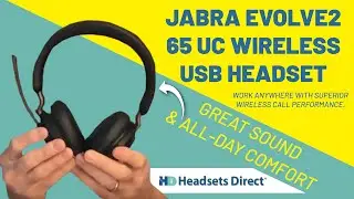 Jabra Evolve2 65 UC Wireless USB Headset | Great Sound & All-Day Comfort Business Grade Headset