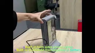 Dual Acrylic Board Display Poster Menu Holder with Power Bank FYD835A