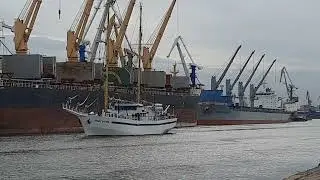 Small boat and BIG B O A T.