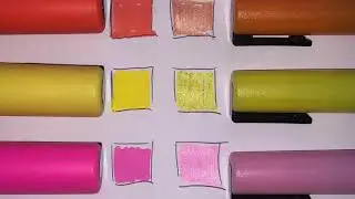 Posca Pens - Posca PC-5M Standard Colours Versus Posca PC-3M Glitter Colours