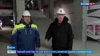"Россия-1" -  Сергей Собянин осмотрел ход работ на станции метро "ЗИЛ" Троицкой линии