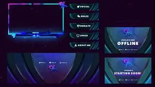 Dark Blue Theme | Animated Twitch Package
