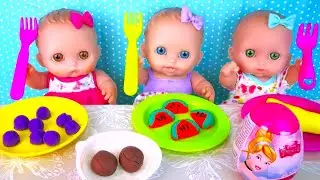 Куклы Пупсики Кушают День Рождение Открывают Сюрприз Яйцо и Игрушки Для девочек