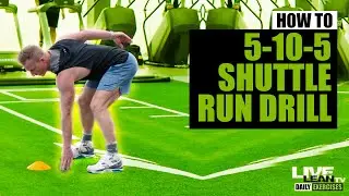 How To Do The 5-10-5 Shuttle Run Drill | Exercise Demonstration Video and Guide