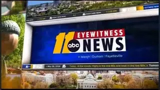ABC 11 Eyewitness News at Noon open - Interrupted by a fire alarm - 5/28/2024