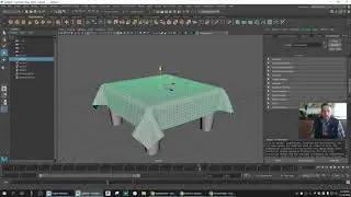 Table cloth- Cloth and Colliders in Maya