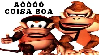 Dois Idiotas jogando o jogo dos macacos fazendo macacadas | Donkey Kong Country