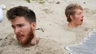 Last to Stay Buried Wins $10,000 - Beach Challenge