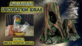 MEMBUAT HIASAN AQUARIUM DARI GELAS PLASTIK BEKAS‼️