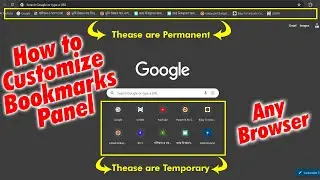 How To Customize or Edit Bookmarks Panel in Chrome & Firefox