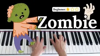 Zombie ￼- Wednesday Season 2 OST ⎮Easy Slow Piano Tutorial