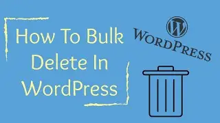 How To Bulk Delete In WordPress
