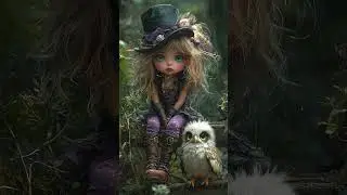 小女孩和猫头鹰 Midjourney  V6.1和剪映专业版创作 #midjourneyprompting #prompt#funny #剪映