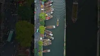 Flower boats at Binh Dong wharf