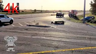 Accident on us20 and Winnebago in 8K