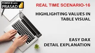 HIGHLIGHTING VALUES IN THE TABLE VISUAL || POWER BI REAL TIME SCENARIO-16 || POWERBI EXAMPLES