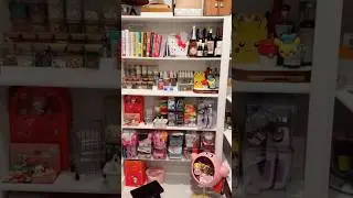 My Kawaii Pantry with snacks and drinks