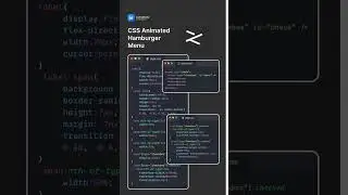 CSS Animated Hamburger 🍔 Menu #csstricks #htmlcss #coding #html #css