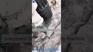 Integrated Drill and Splitting Machine | Hydraulic Rock Drill and Splitter #rocksplitter #excavator