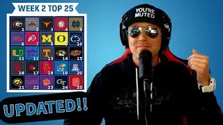 **UPDATED** COLLEGE FOOTBALL TOP 25 WEEK 2 2024