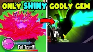 OMG...WE MADE THE FIRST ✨SHINY✨ GODLY GEM! FULL TEAM STRONGEST PETS | BUBBLE GUM SIMULATOR