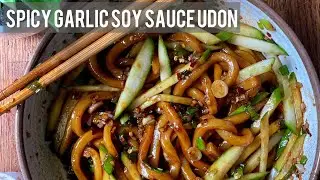 Spicy Garlic Soy Sauce Udon in 15 Minutes!