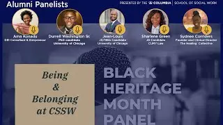 Black Heritage Month Panel - Being and Belonging at CSSW
