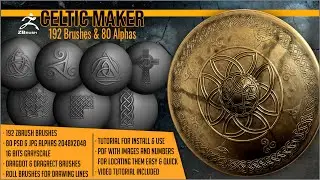 How to add Celtic details to a shield inside ZBrush with Celtic Maker by Artistic Squad