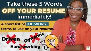 Resume Filler Words to KEEP OFF Your Resume | Top 5 Words Recruiters Hate to See On Your Resume