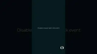 Disable mouse right click event