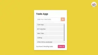 How To Create To-Do List App Using HTML CSS And JavaScript | Task App In JavaScript