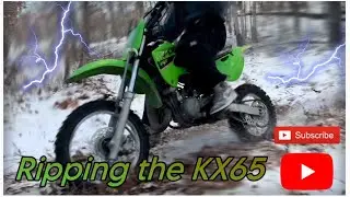 Ripping the KX65 in new trails we found!!!