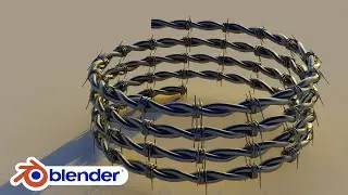 Barbed wire fencing modelling tutorial in blender - Blender 3.6
