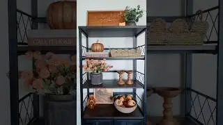 SIMPLE FALL SHELF STYLING #cozyvibes #fallinspo #autumn #fallhomedecor  #fall2024 #decoratewithme
