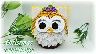 🦉ИЗ ОСТАТКОВ ФОАМИРАНА ЛЕГКО СДЕЛАЕМ СОВУ НА НОВОГОДНЮЮ ЁЛКУ #nataliamazerkanzashi