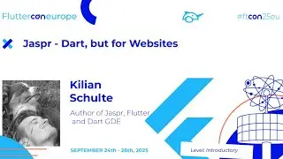Jaspr - Dart, but for Websites - Kilian Schulte | Fluttercon EU 2025