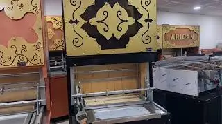 Erzurum Cağ Kebap Ocağı Yatık Döner Makinesi ماكينة شاورما كباب على الفحم