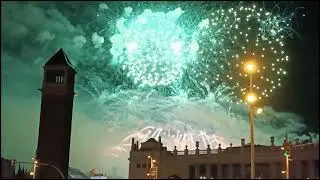 Llegada del 2023 En Barcelona Plaza España.