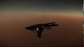 Star Citizen  F7C Hornet over Daymar