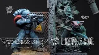 Warhammer Space Wolf | Diorama Build - Little Pig, Little Pig, let me come in.