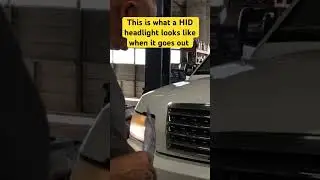 This is what a HID headlight looks like when it’s starting to go bad. #Shorts.