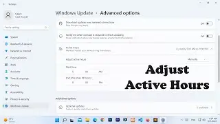 How to adjust active hours in Windows 11 | Windows Update