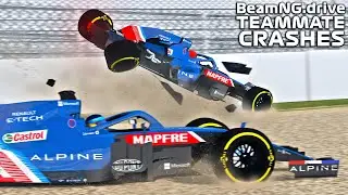 TEAMMATE Crashes #1 | BeamNG.drive | With MOTION BLUR | F1 2021 MOD |  60FPS