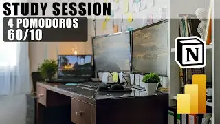 Cozy 4 Hours study with me - Using the Pomodoro method (No music)