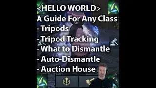 Hello World, a guide for Tripods, Dismantling, Tracking, Engravings, and Auction House Tips!