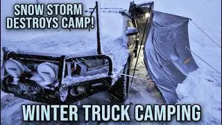 Winter Camping! Snow Storm Destroys Camp!