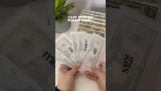 cash stuffing wallet ASMR #asmr #money #shorts #budgeting #cashstuffing