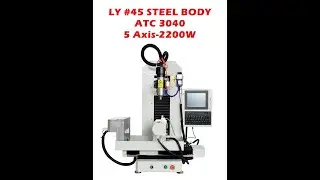 45# Steel CNC 5 Axis 2.2KW Steel Structure Router 3040 XYZAC Servo Motor Engraving Milling Machine